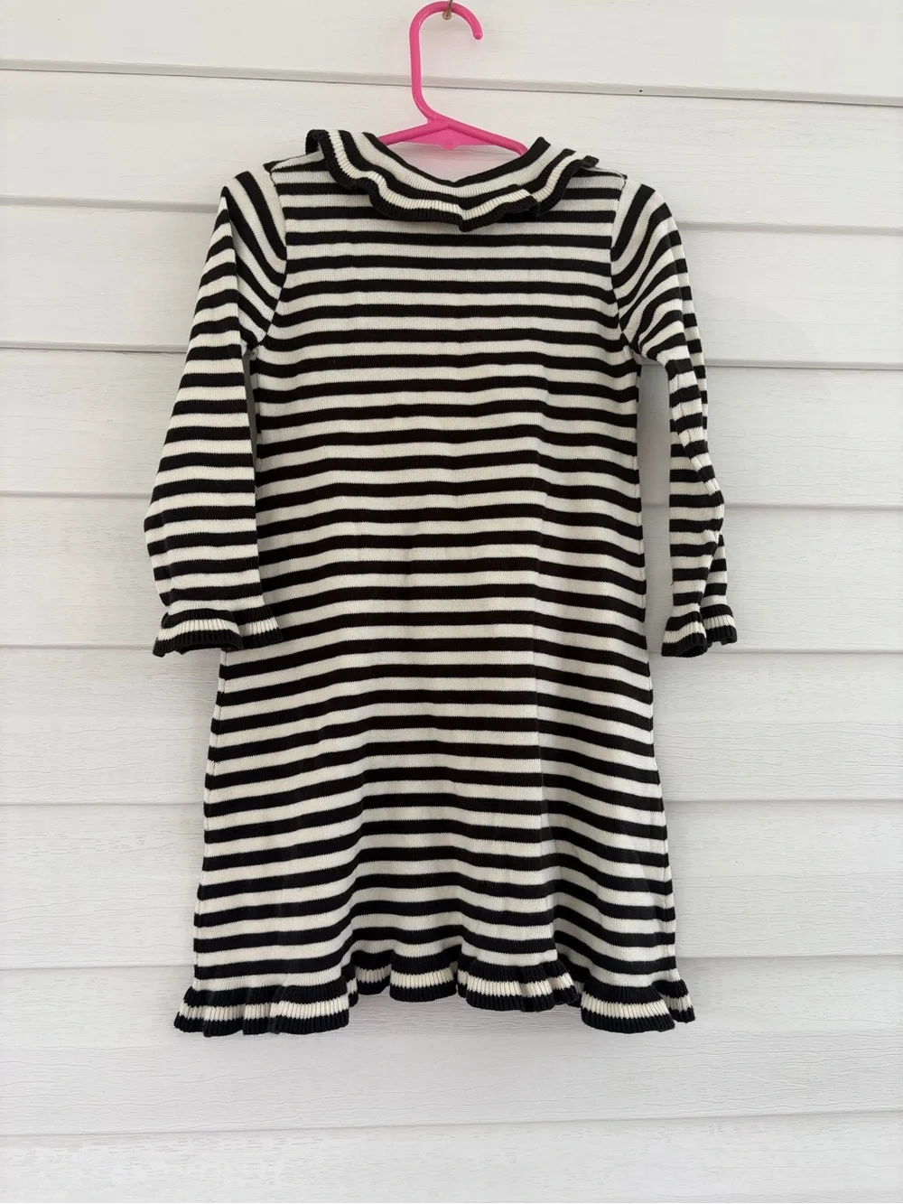 Gymboree Vintage Striped Dress 3T NWT Black White Knit Cotton Y2K